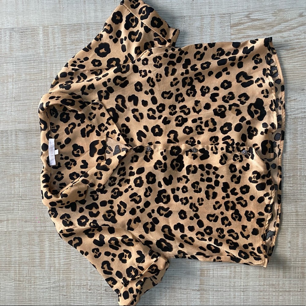 Leopard button down